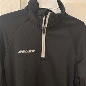 Bauer Team Black with silver zipper Quarter-Zip Pullover